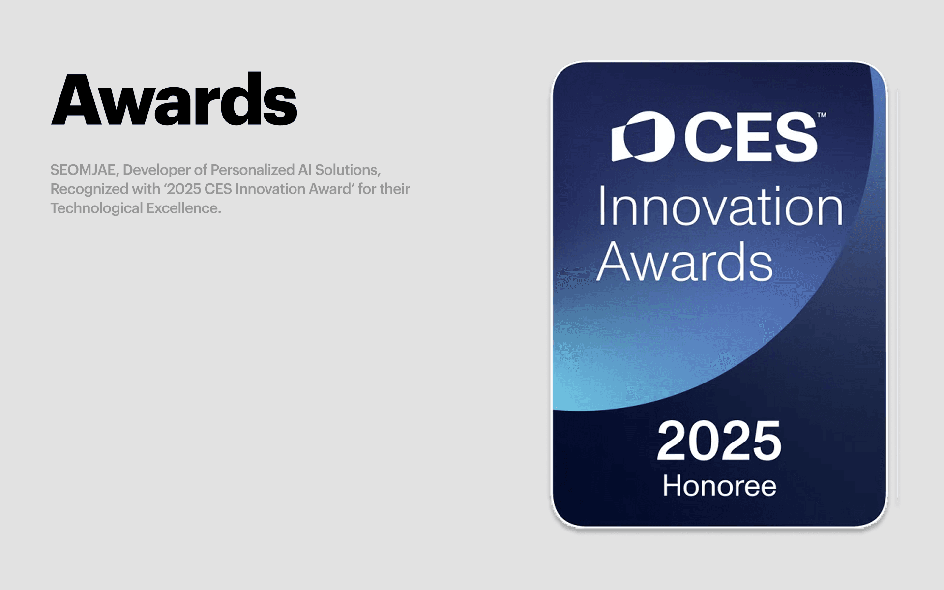 Selected for CES Innovation Award